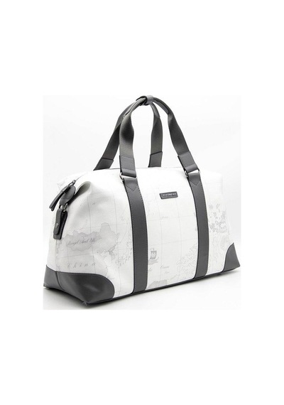 Silver Polo Sp873 Kadın Seyahat Çantası Harita Beyaz-antrasit