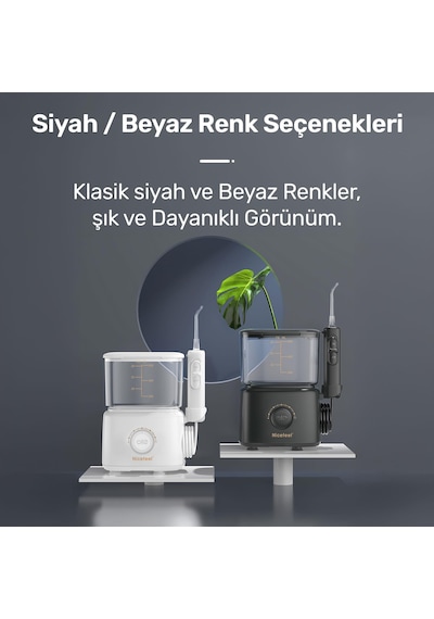 Npo Nicefeel Fc180 Profesyonel 600ml Diş Teli/protez Bakım Ve Ağız Duşu-beyaz