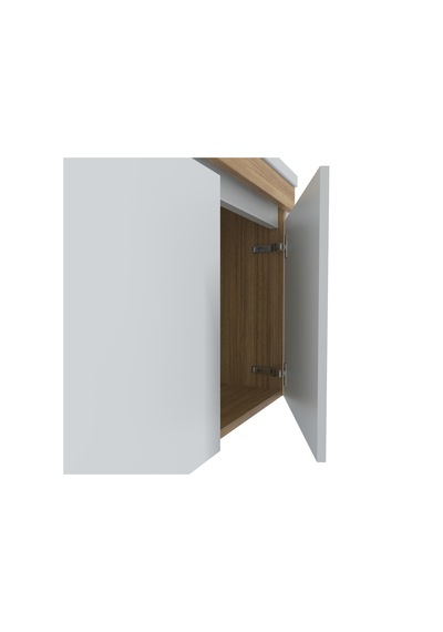 Teta Home Tokyo 80 Cm Mdf Banyo Dolabı Seti +boy Dolabı Teak-beyaz Teak - Beyaz