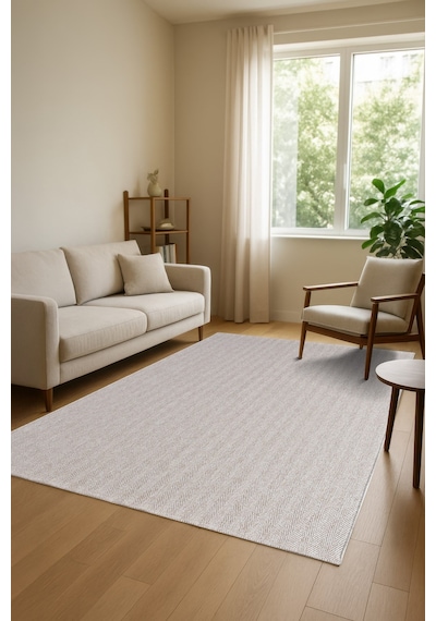 Venüs Sisal Antrasit Modern Dokuma Kilim Hasır Halı Bej