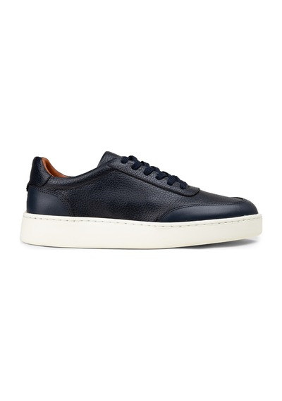 Deery Erkek Lacivert Hakiki Deri Sneaker Ayakkabı - 04406mlcve01