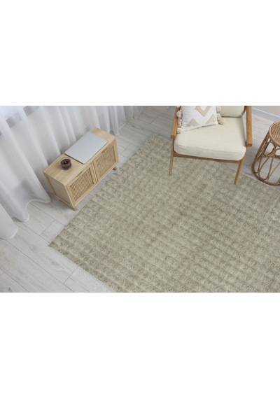 Dream Soft Bej Yumuşak Yüzeyli Kaymaz Makinede Yıkanabilir Halı Renkli