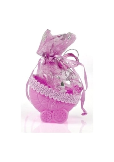 Bebek Mevlüt Şekeri - Pembe Bebek Arabası-9023950430391
