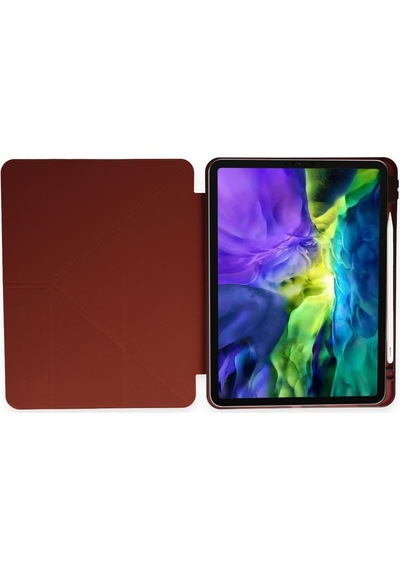 İpad Air 2 9.7 Uyumlu Kılıf Kalem Bölmeli Uyku Modlu Smart Case - Mor Kapaklı Kılıf