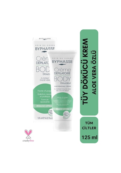 Byphasse Aloe Vera Özlü Tüy Dökücü Krem 125 ML