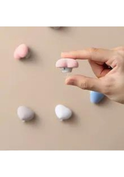 4 Adet-beyaz.mavi.pembe.griantrasit.dugme Klips Plastik 35 X 35 Çok Renkli Diğer