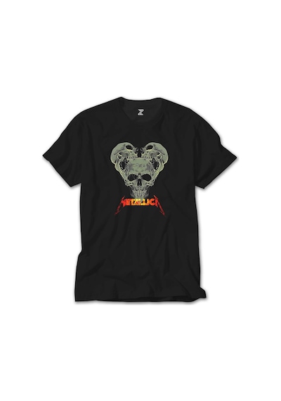 Metallica 3 Dry Heads Siyah Tişört Siyah
