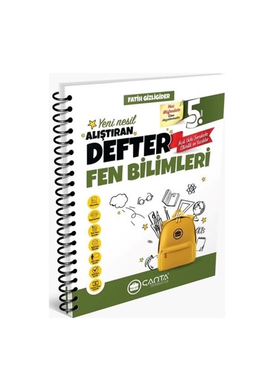 Çanta 5. Sınıf Fen Bilimleri Okula Yardımcı Alıştıran Defter