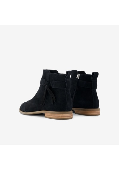 10023621 Black Suede Bot Kadın 10023621 Toms Stacey Ankle Bootie
