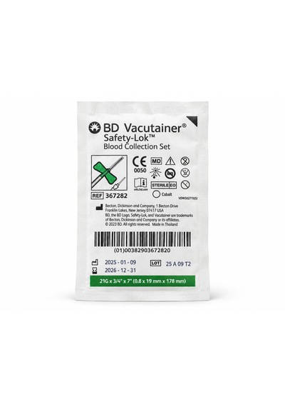 Bd Vacutainer Kelebek Set 21g 0.8 X 19 Mm X 178 Mm 50 Adet