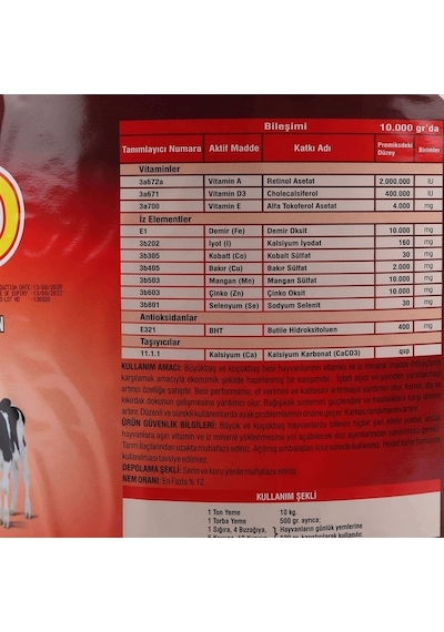 Revitamin Eco Feed Büyük Ve Küçükbaş Vitamin Mineral Premiksi 20 KG Kova