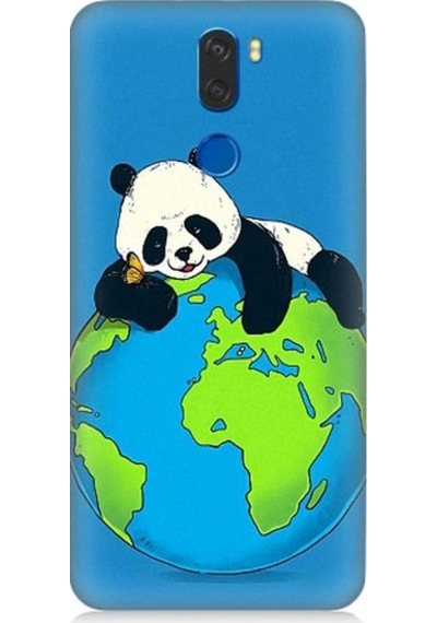 Vestel Venus Z30 Uyumlu Yorgun Panda Ve Dünya Desenli Silikon Kılıf