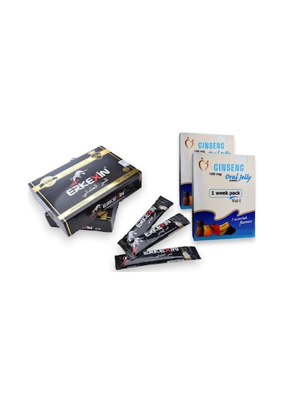 Erkexn Bitkisel Karışımlı Takviye Macun 12'li + Meyve Aromalı Oral Jel 2 x 7'li