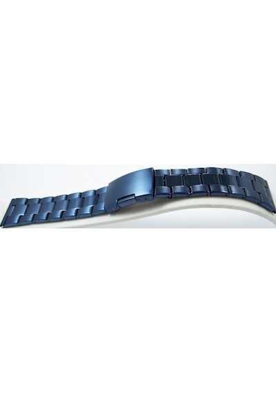 26Mm Lacivert Metal Saat Kordonu Kolçak Kordon Orta Kısımlar Parl