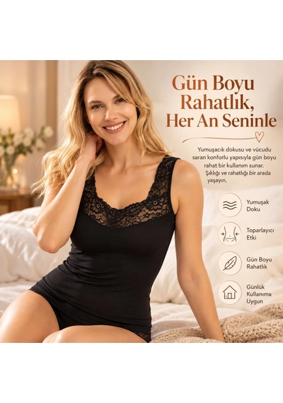 Genel Kadın Pamuklu Dantelli Kare Yaka Atlet Siyah Beyaz Kalın Askılı Şık Rahat Günlük İç Giyim At Genel Kadın Pamuklu Dantelli Kare Yaka Atlet Siyah Beyaz Kalın Askılı Şık Rahat Günlük İç Giyim At