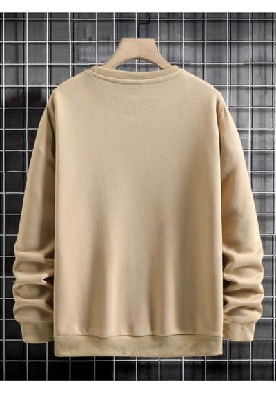 Startmore Kahverengi Unisex Kadın/erkek Hands Renkli Oversize Bisiklet Yaka Pamuklu