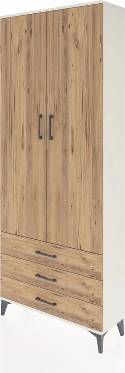 Arges Dolap 4 Raflı 3 Çekmeceli 2 Kapaklı 88x30x221 Aytaşı-çam Aytaşı