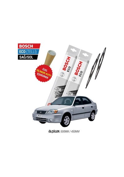 Bosch Eco Hyundai Accent Silecek Takımı (2000-2005)