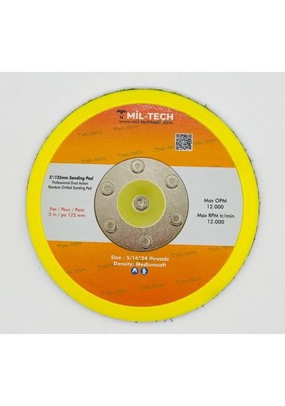 Mil-Tech Havalı Zımpara Tabanı 5''/125 mm - Deliksiz