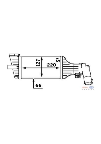BEHR 8ML376723-181 Turbo Radyatörü Astra G 1.7Dtı 16V 1.7Cdtı 2.0 Dtı 16V 220X170X66