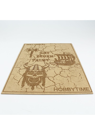 Viking Motifli Drybrush Paleti, Mdf Üzeri Lazer Kazıma, 21x30 Cm.-59151