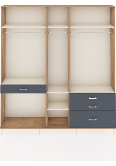 Arges Dolap 7 Raflı 4 Çekmeceli 3 Askılı 220x30x243 Çam-aytaşı/antrasit Aytası/antrasıt Arges Dolap 7 Raflı 4 Çekmeceli 3 Askılı 220x30x243 Çam-aytaşı/antrasit Aytası/antrasıt