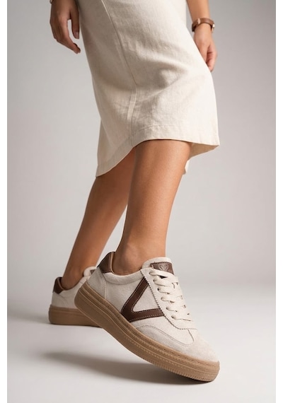 Beety 26by227.170 Kadın Hakiki Deri Klasik Sneaker Bej