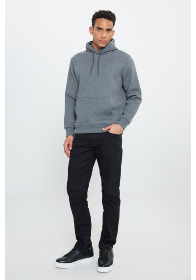 AC&Co / Altınyıldız Classics Erkek Antrasit Melanj Standart Fit Normal Kesim Kapüşonlu Kanguru Cepli Pamuklu Sweatshirt Antrasit AC&Co / Altınyıldız Classics Erkek Antrasit Melanj Standart Fit Normal Kesim Kapüşonlu Kanguru Cepli Pamuklu Sweatshirt Antrasit