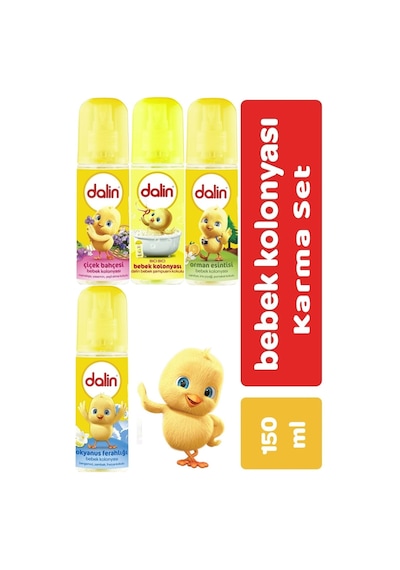 Dalin Bebek Kolonyası 150Ml (Bıcı Bıcı-Orman-Çiçek-Okyanus) Karma 4 Lü Set