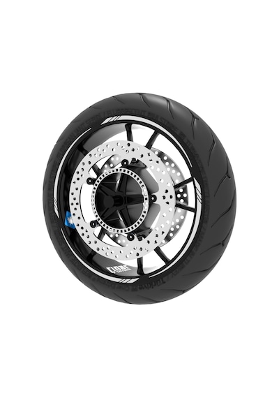 Reflektif Beyaz (Gri) 4 Parçalı Keskin Jant Şeridi Sticker Çınar Extreme