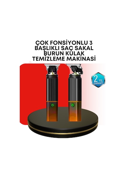 Gld-spt- Erkekler İçin Şarjlı 3 Ü 1 Arada Trimmer Seti Güçlü Motor, Sessiz Çalışma