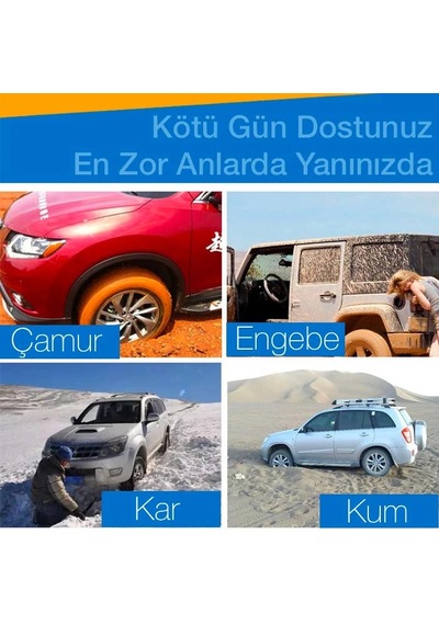 Ally Araç Lastik Kar Ve Çamur Paleti Tekerlek Patinaj Pedi Katlanabilir- 5775