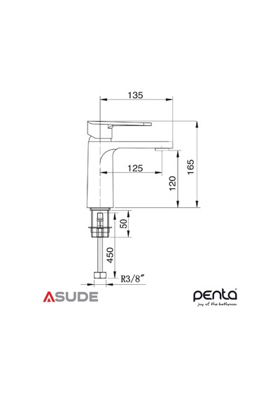 Penta 7801 Mıa Lavabo Bataryası Sarı