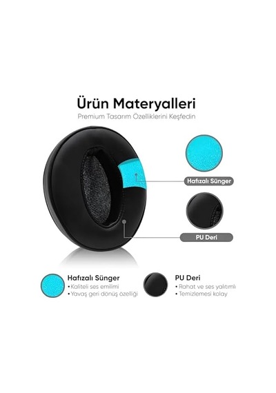 Sennheiser İle Uyumlu Kulaklık Pedi Hd 4.50bt - Hd 4.50btnc - Hd 4.50se - Hd 4.40bt - Hd 4.30g - Hd 4.20s - Hd 458bt - Hd 450 - Hd 450bt - Hd 400s - Hd 350bt
