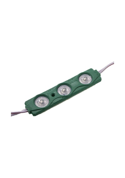 10 Adet Yeşil 12v 1.5w 3 Ledli Mercekli Parmak Led Modül 2835 Smd