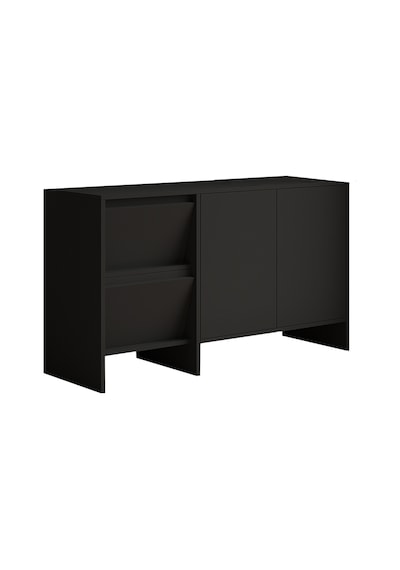 Laris 130 Cm Modern Konsol 4 Kapaklı, Yüksek Ayaklı, Minimalist Tasarım Siyah