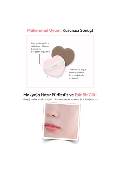 Ton Eşitleyici Pembe Bazlı Güneş Koruyucu Cushion A'pıeu Pure Block Tone-up Sun Cushion Spf50+pa++++