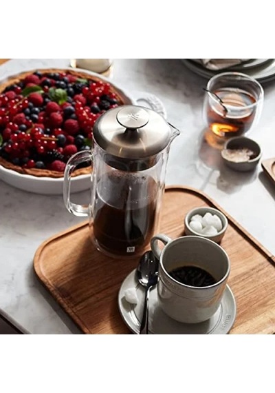 750 Ml Kapasiteli Çift Camlı French Press Açık Mavi
