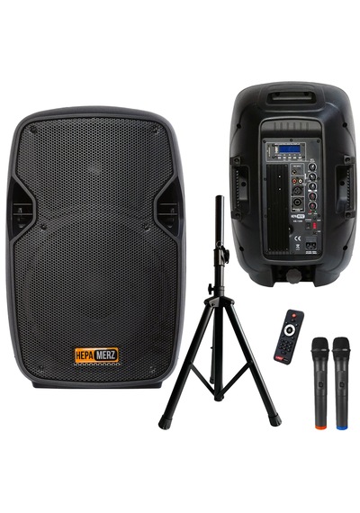 Hepa Merz HS-1300-PAK 10" 1300 W - 450 W Taşınabilir Portatif Ses Sistemi Seti