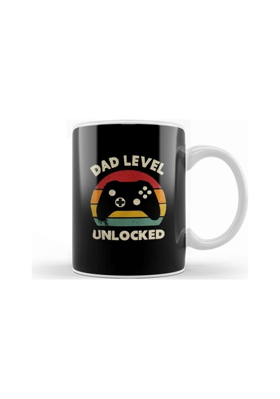 Dad Level Unlocked Gaming New Dad Baby Announcement Fathers Day Daddy To Be Video Game First Kupa Bardak Porselen Karışık
