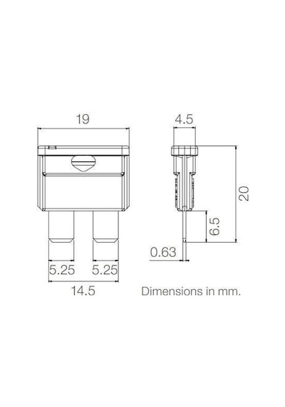 100 Adet 3a Mor Standart Oto Bıçak Sigorta 12v - 32v Dc 3