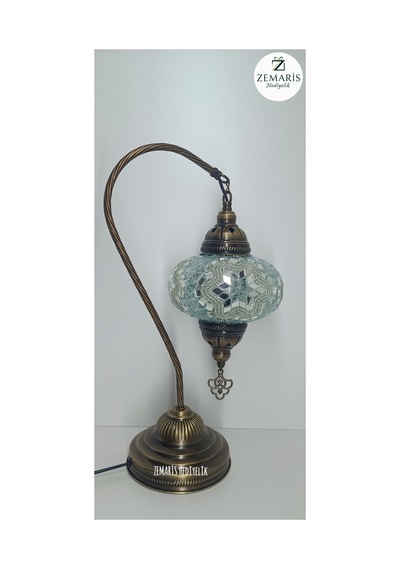 El Yapımı Otantik Mozaik Kuğu Büyük Camlı Beyaz - 820081215 Beyaz