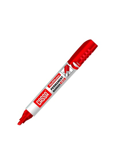 Cassa Markör Permanent Kesik Uçlu Kırmızı 9916 Çok Renkli