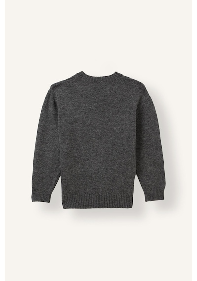 Defacto Oversize Bisiklet Yaka Triko Basic Kazak Erkek Çocuk I3438a826cwar30 Antrasit-ar30
