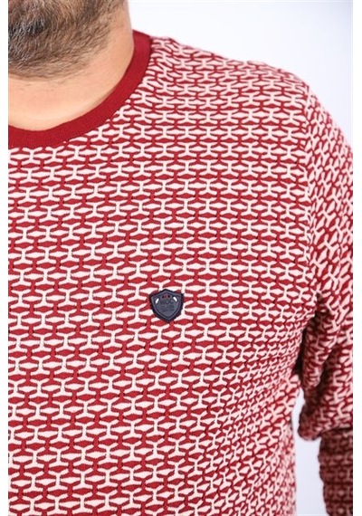 Starbattal Büyük Beden Erkek Bisiklet Yaka Sweatshirt 22715-778