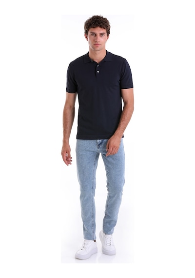 Hatemoğlu Lacivertvert Comfort Fit Düz Polo Yaka Rayon Triko Tişört Lacivert Hatemoğlu Lacivertvert Comfort Fit Düz Polo Yaka Rayon Triko Tişört Lacivert