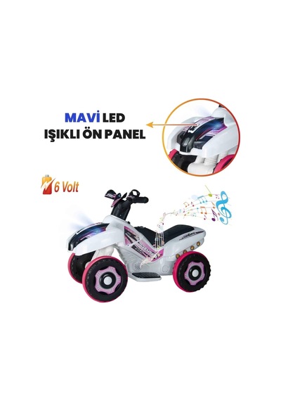Kumandalı Akülü Araba 6 Volt 2-4 Yaş Prenses