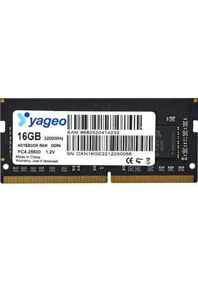 Yageo 16 GB DDR4 3200 MHz Notebook Ram Yageo 16 GB DDR4 3200 MHz Notebook Ram