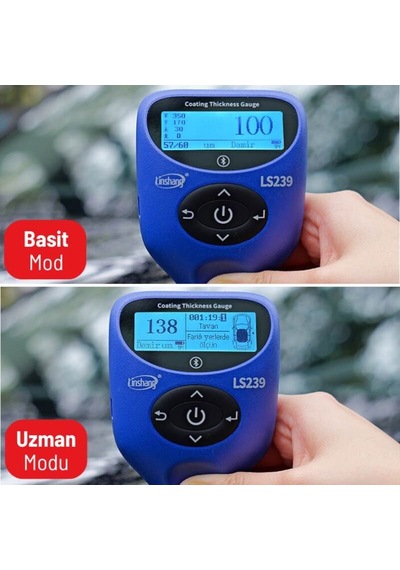 Linshang Ls239 Profesyonel Oto Boya Kalınlık Ölçer Türkçe Menü