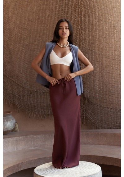 Mai Collection Mai Studios Co. Maysa Nakış Detay İndigo Yelek İndigo